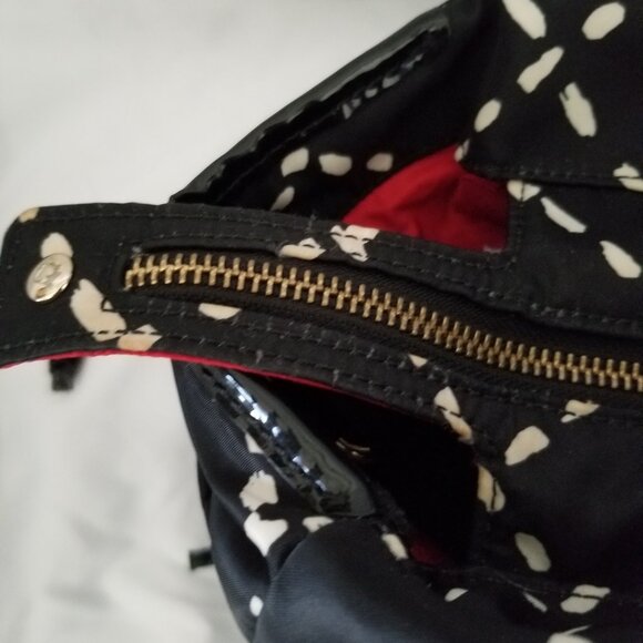 Kate Spade Sew Be It Stevie Black & White Nylon Shoulder or Diaper Baby Bag - Picture 5 of 16